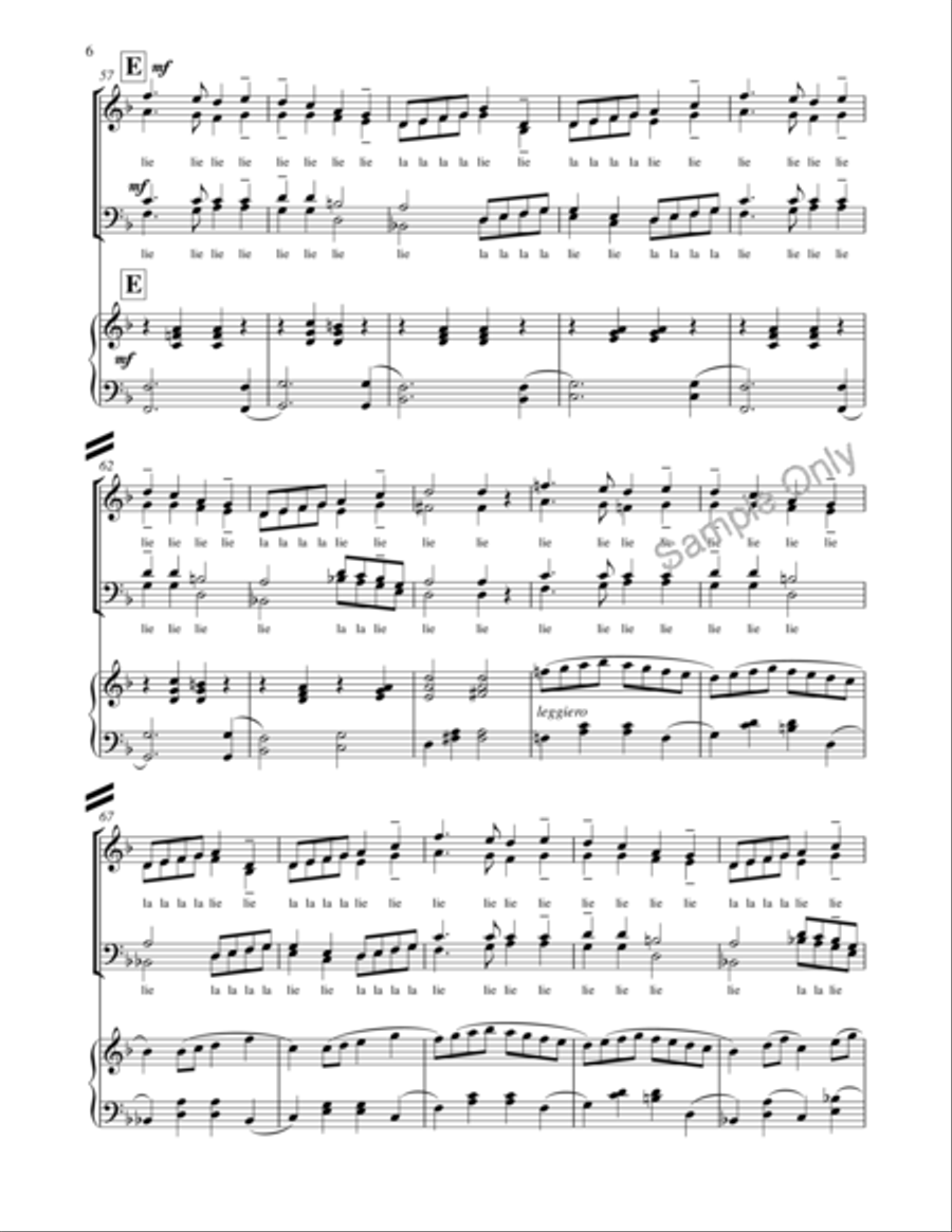 Mid Winter's Dreams 4-Part scores gallery preview page 6