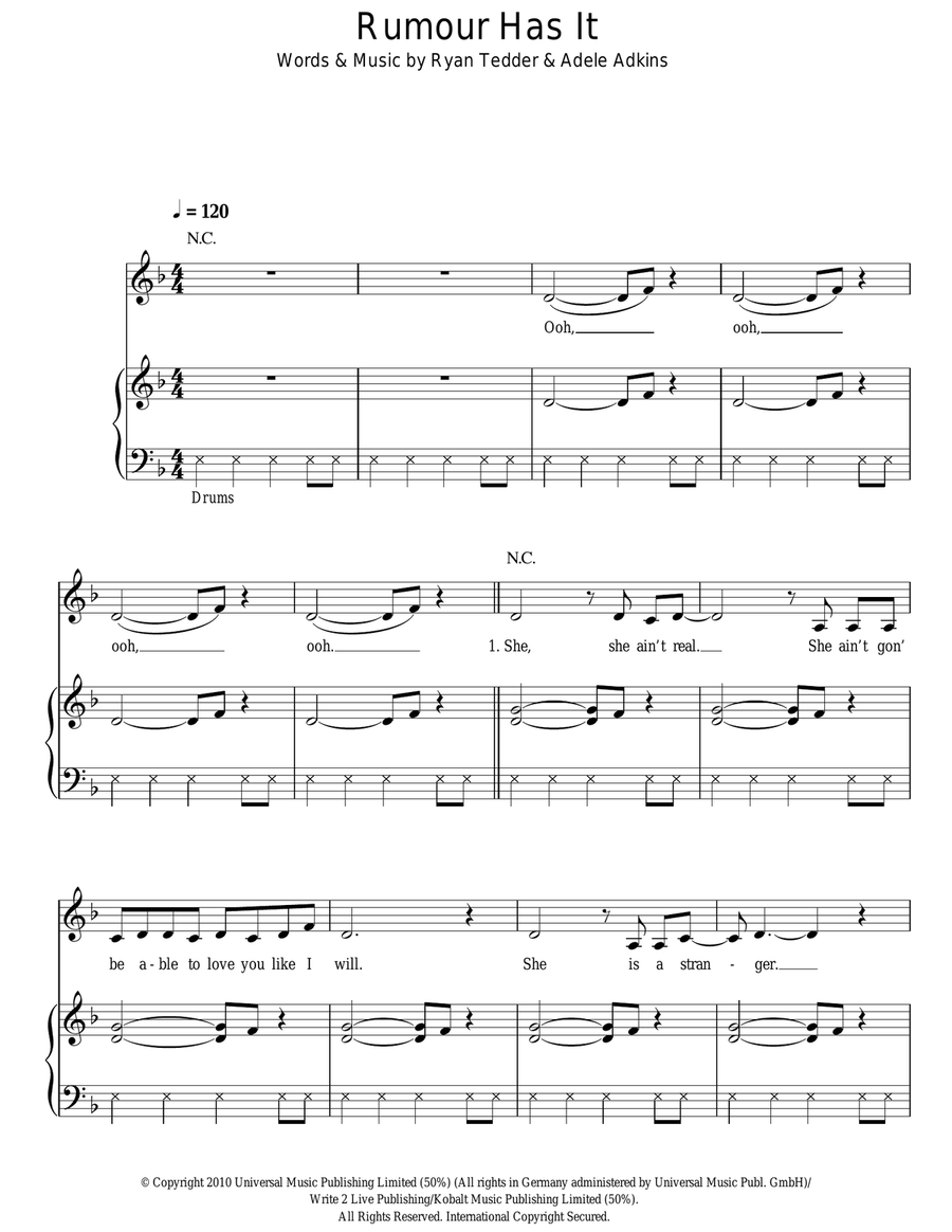 Rumour Has It Acoustic Guitar scores gallery preview page 1