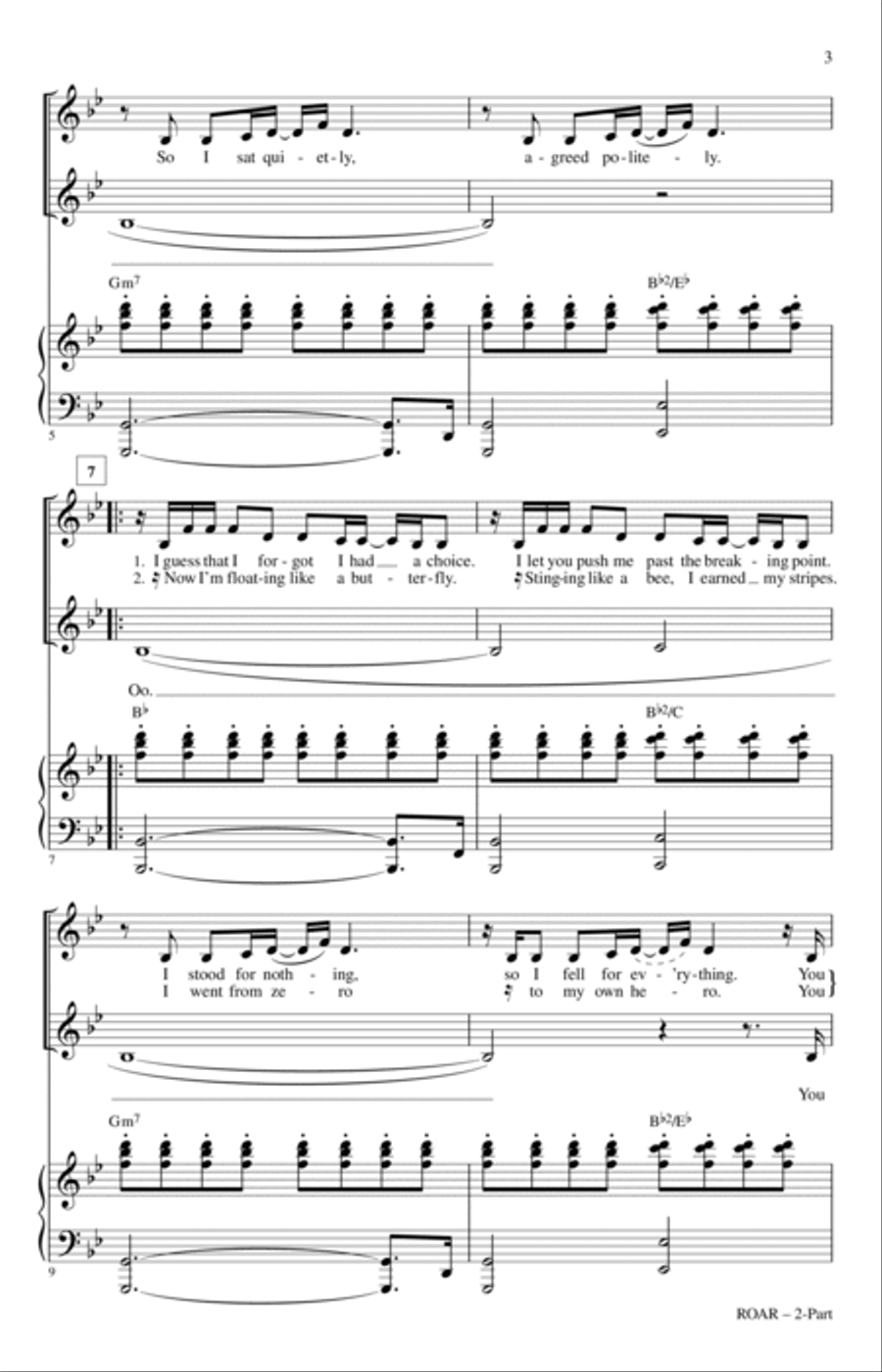 Roar (arr. Mark Brymer) 2-Part scores gallery preview page 2
