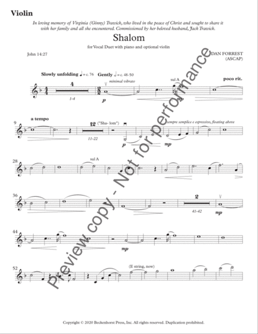Shalom (Vocal Duet Version) Vocal Duet scores gallery preview page 5