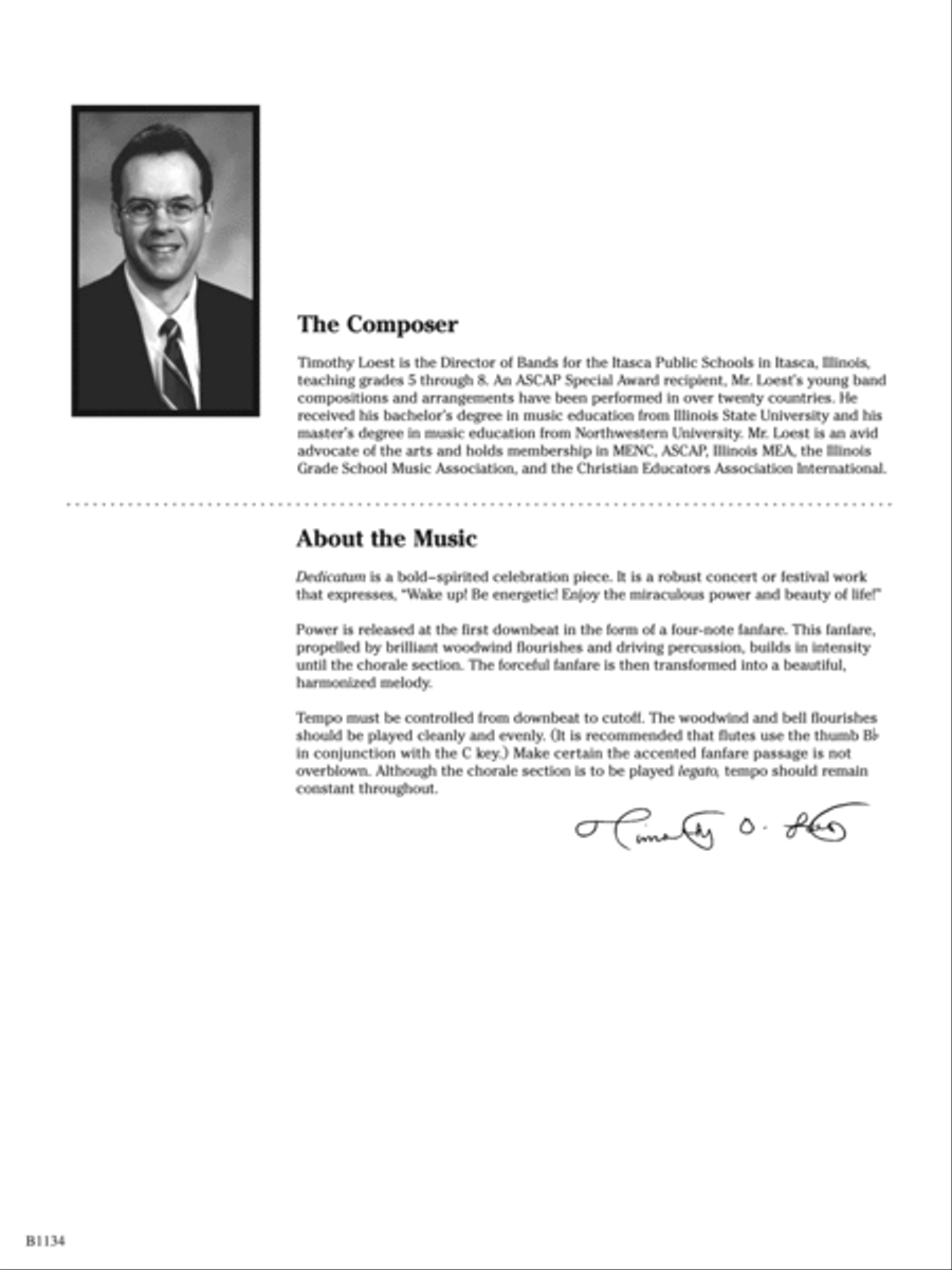 Dedicatum: Score Concert Band scores gallery preview page 2