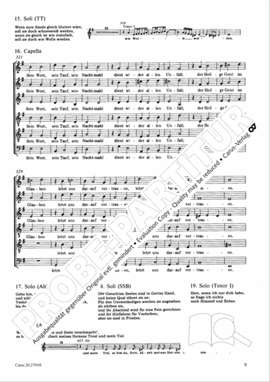 Musikalische Exequien I-III Choir scores gallery preview page 10