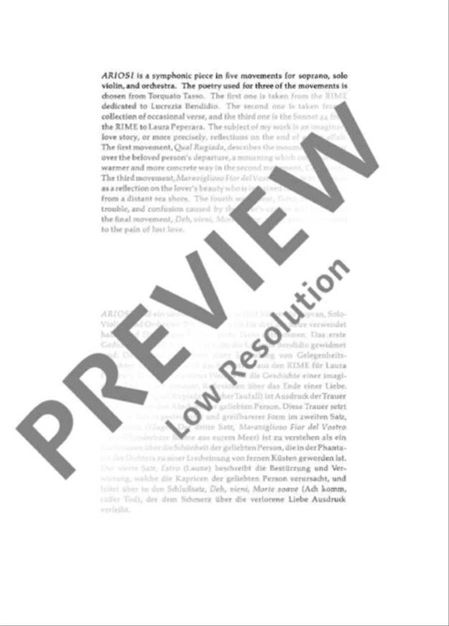 Ariosi Ariosi Orchestra scores gallery preview page 7