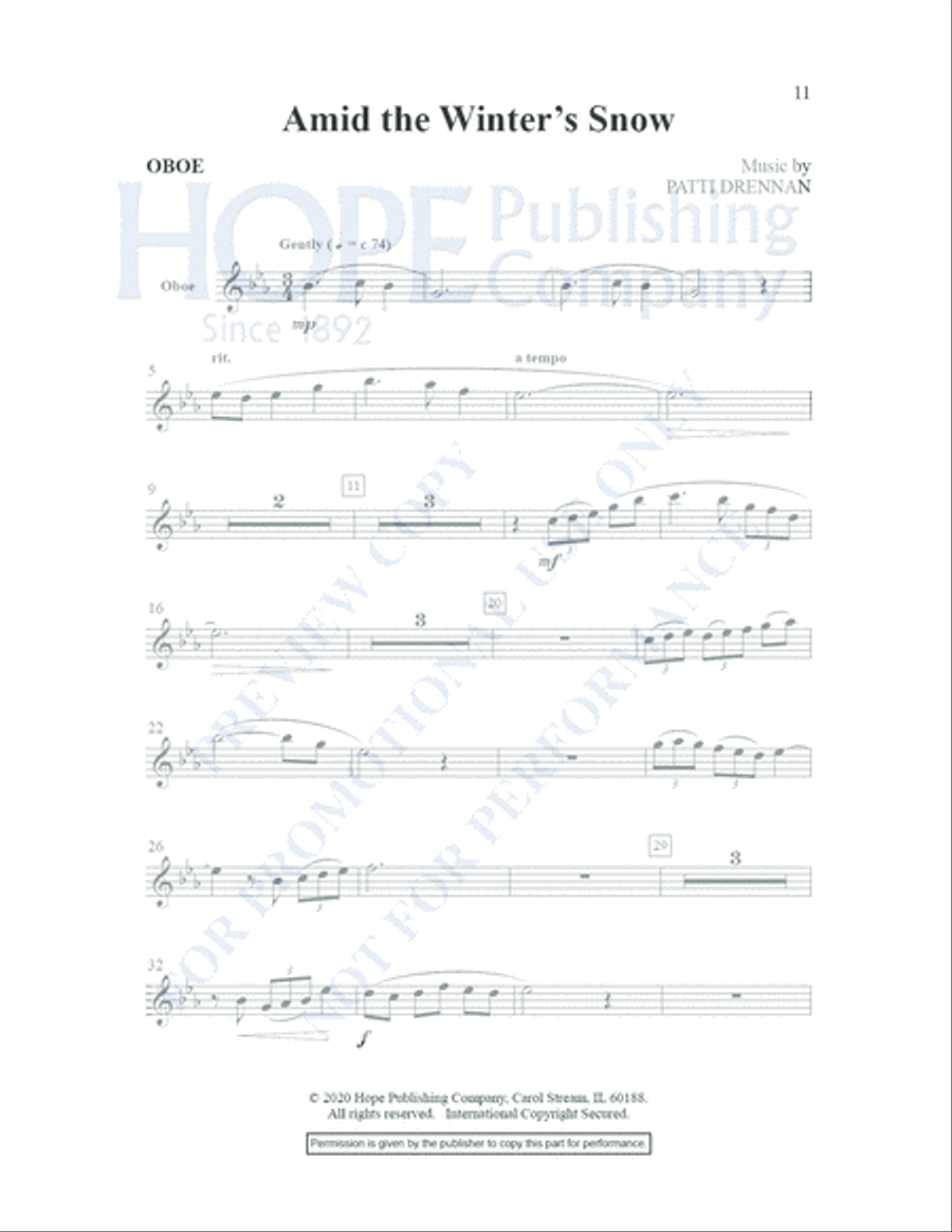 Amid the Winter's Snow Amid the Winter's Snow Choir scores gallery preview page 12