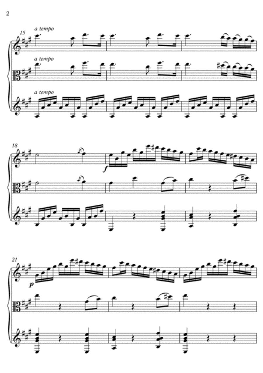 Minuet Flute Viola Guitar trio image number null