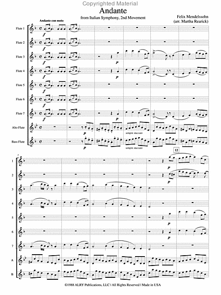 Andante from the Italian Symphony (2nd movement) image number null