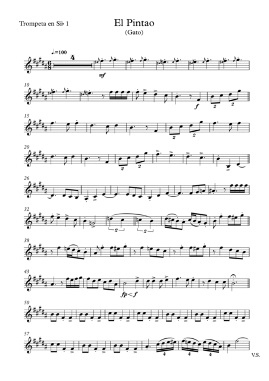 El Pintao Trumpet Duet scores gallery preview page 4