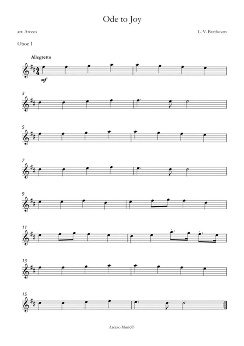 ode to joy for oboe duet for beginners sheet music in d image number null