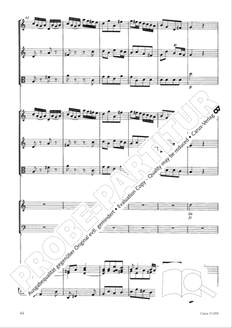 O God, what glut of care and pain (Ach Gott, wie manches Herzeleid) Orchestra scores gallery preview page 45