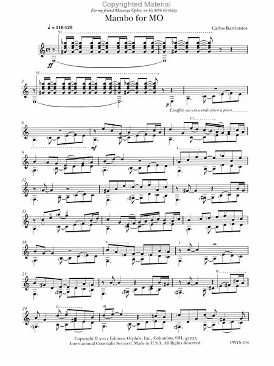 Mambo for MO Chamber Music scores gallery preview page 2