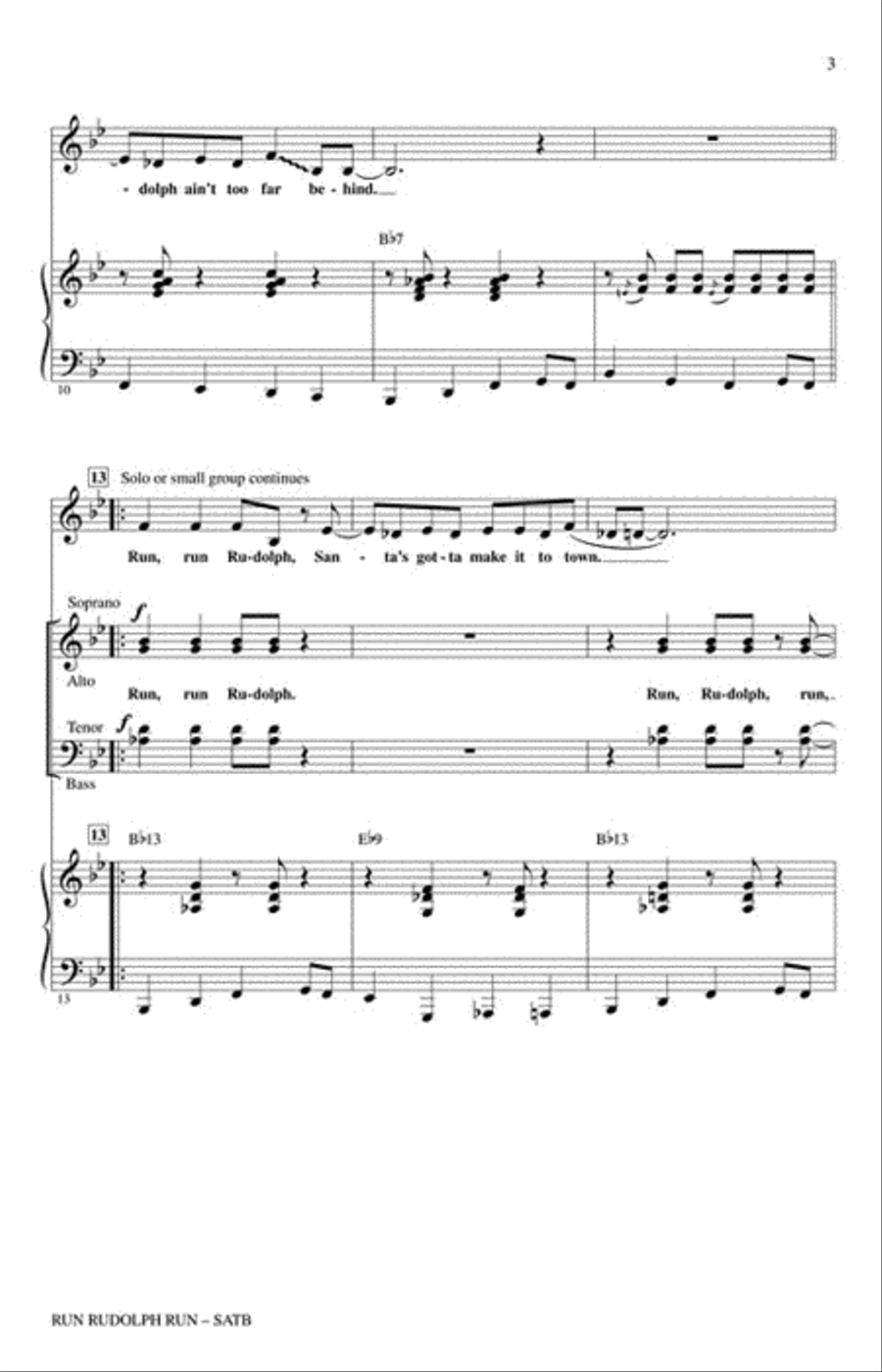 Run Rudolph Run Choir scores gallery preview page 3