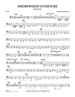 Shorewood Overture (for Multi-level Combined Bands) - Tuba (Level 1)