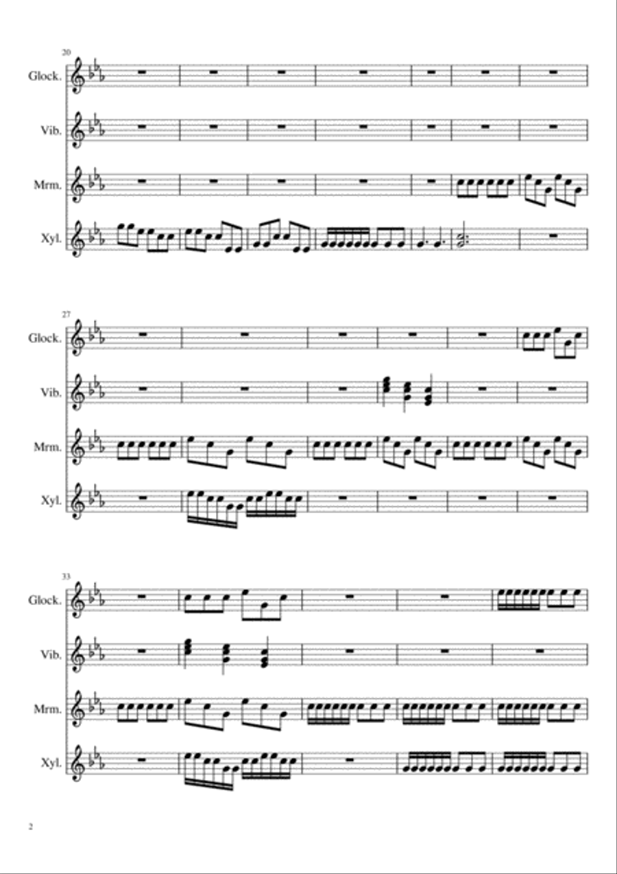 Treehouse Circus Percussion Ensemble scores gallery preview page 2
