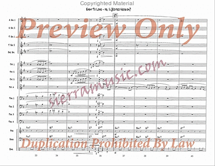 Easy To Love (Edited) Jazz Ensemble scores gallery preview page 6