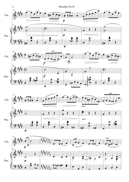 Mazurka No.41 Op. 63 No. 3 image number null