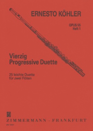 Book cover for Forty Progressive Duets Op. 55 Heft 1