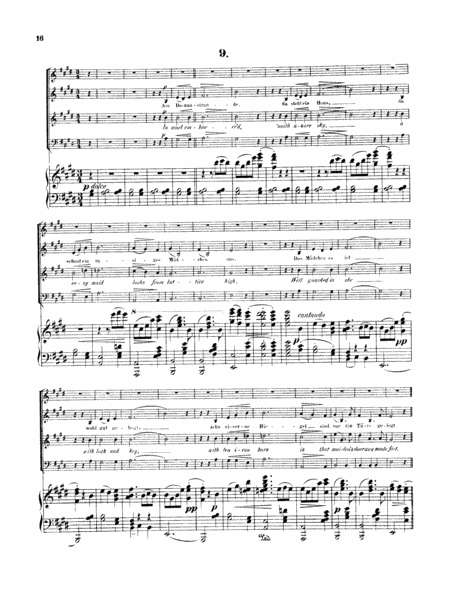 Brahms: Liebeslieder Walzer (Love Song Waltzes), Op. 52 No. 9 (choral score)