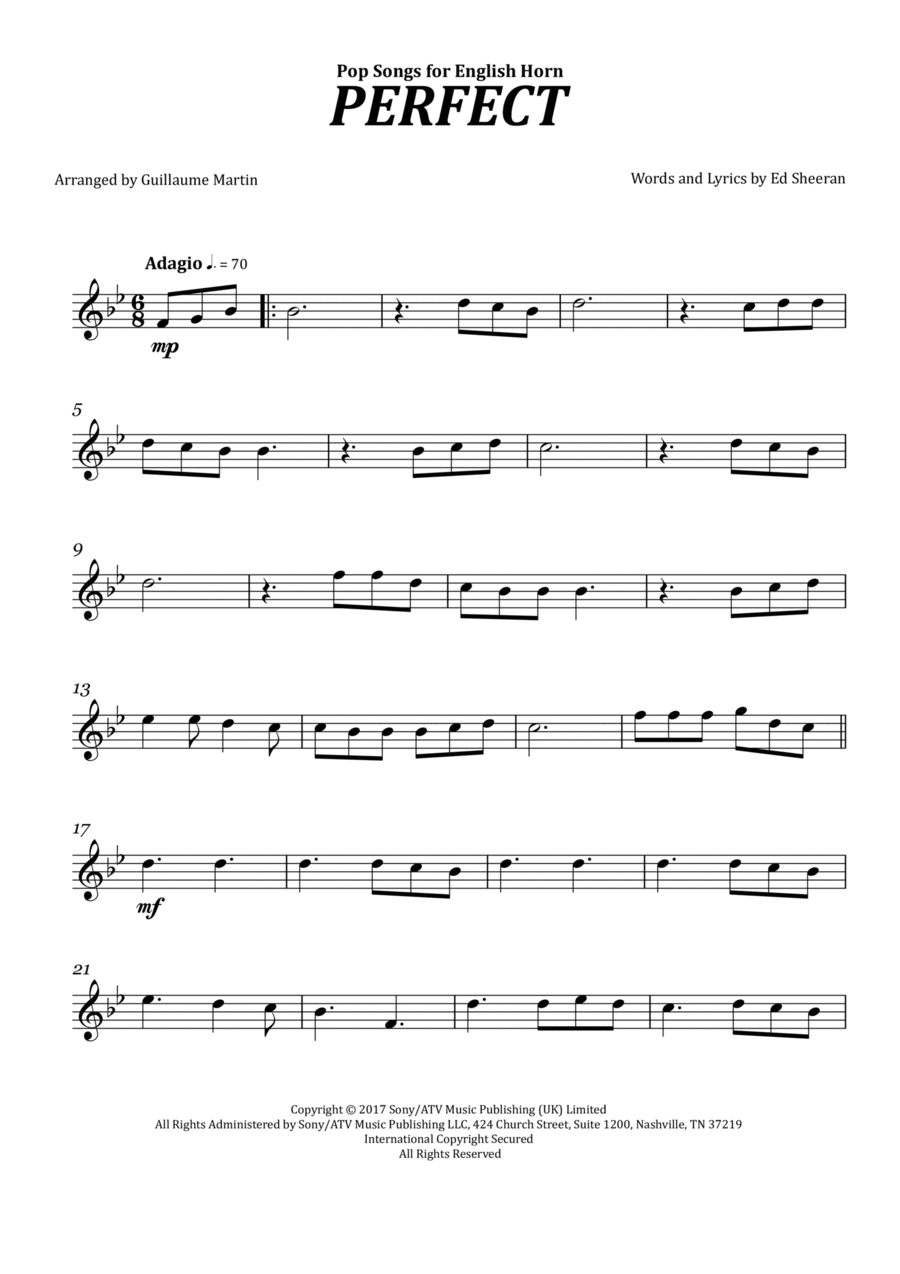 Perfect English Horn scores gallery preview page 1