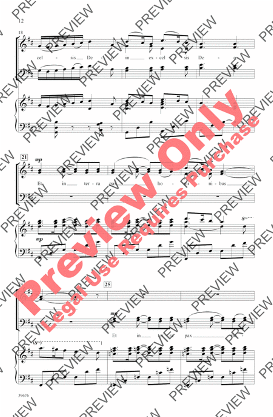 Missa Festiva 4-Part scores gallery preview page 15