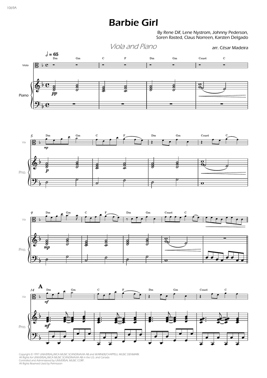 Barbie Girl Barbie Girl Viola scores gallery preview page 3