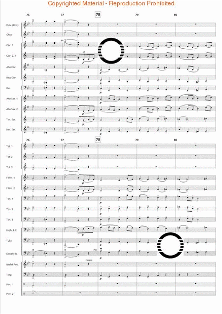 Academic Festival Overture Concert Band scores gallery preview page 17