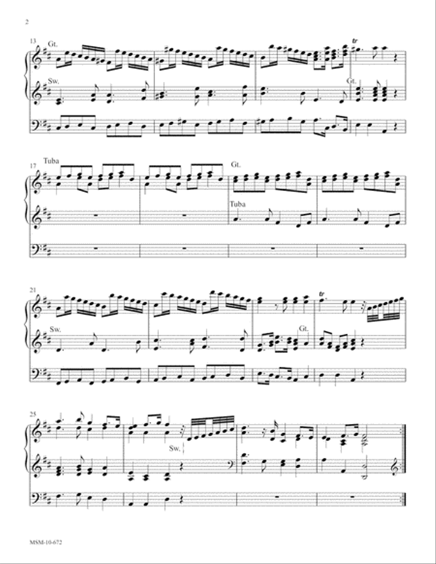 Overture from The Occasional Oratorio Organ scores gallery preview page 2