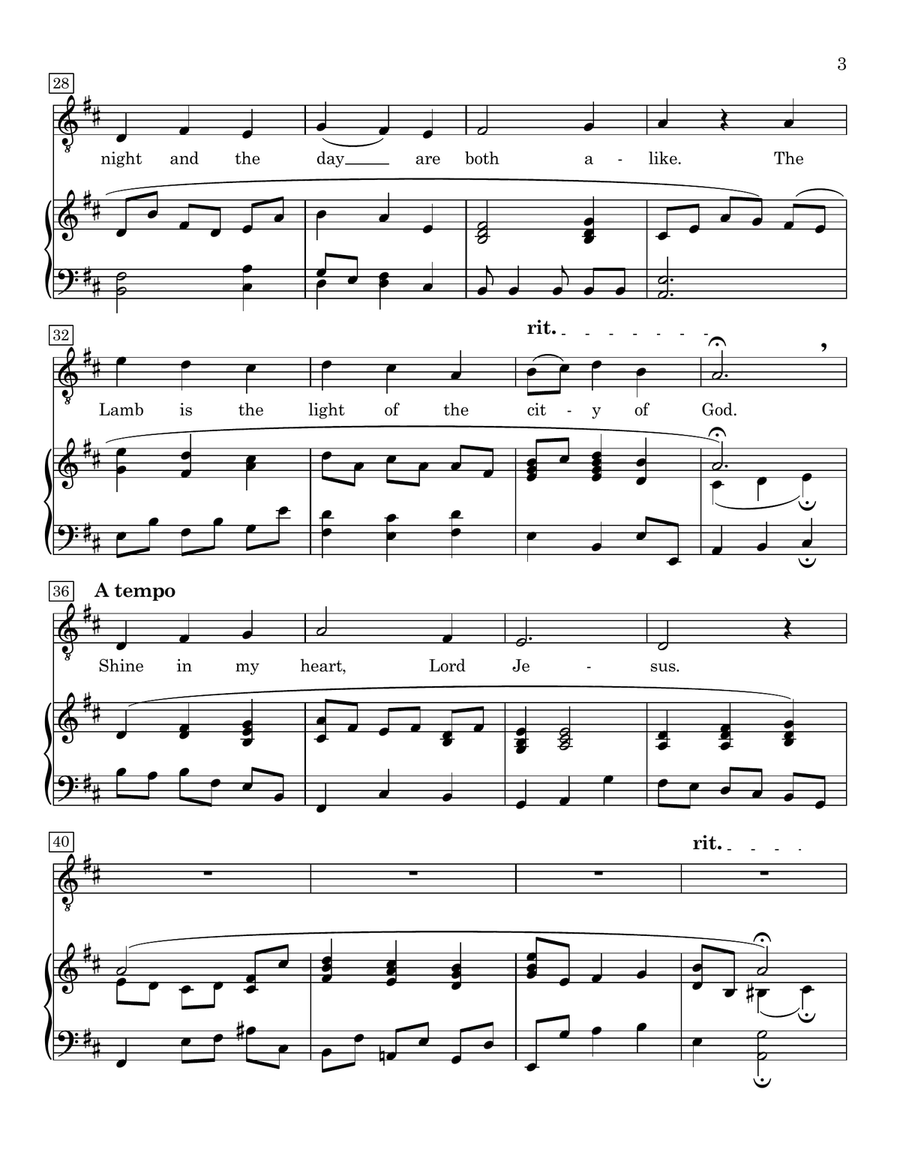 I Want To Walk As A Child Of The Light Tenor Voice scores gallery preview page 3