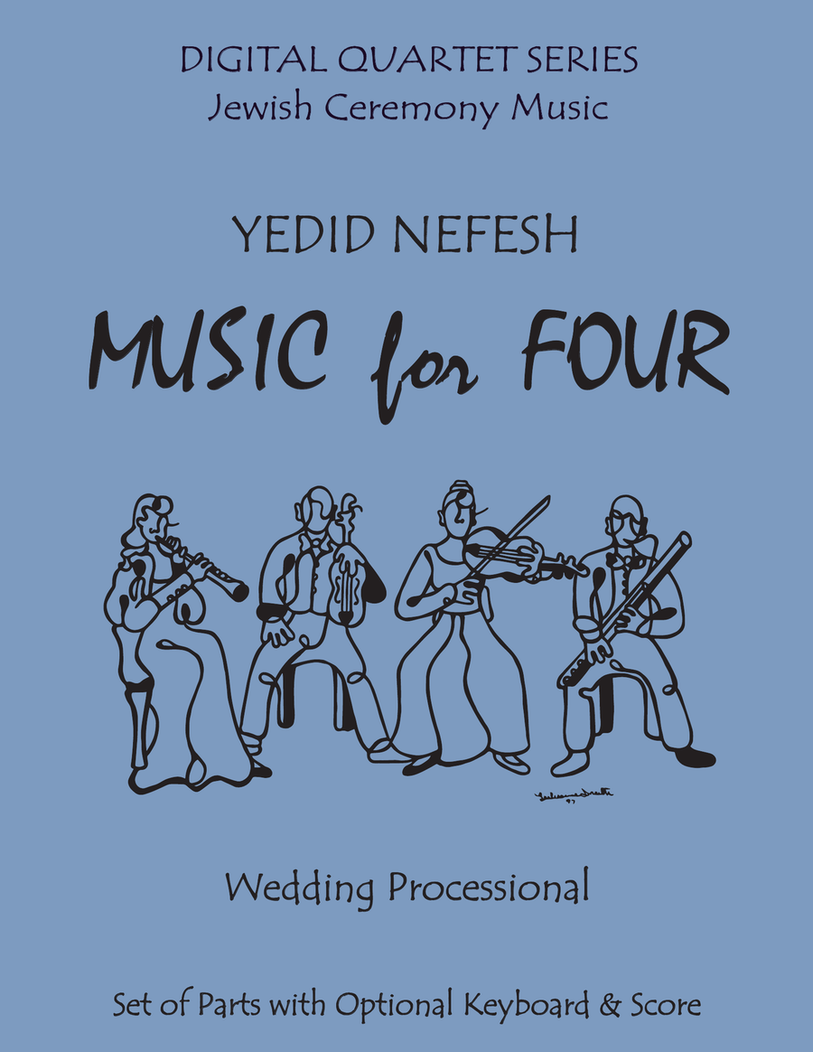 Yedid Nefesh String Quartet (3 Violins & Cello) or Piano Quintet Large Ensemble scores gallery preview page 1