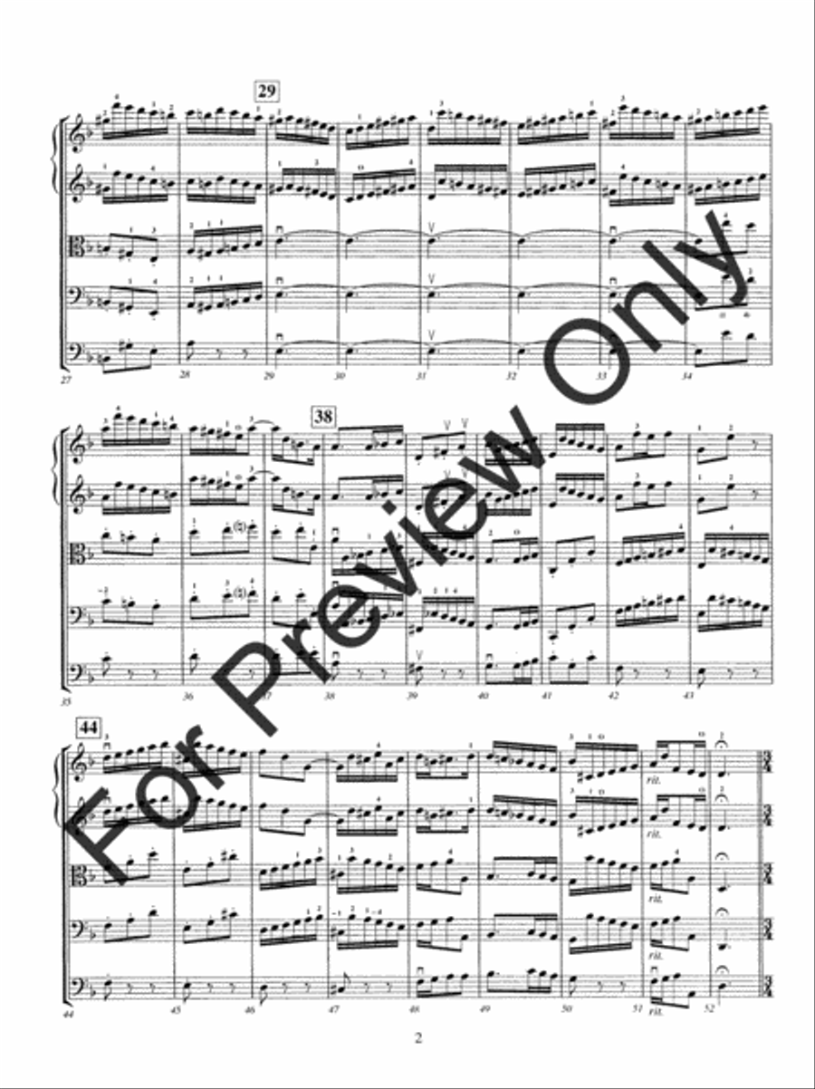 Two Bach Inventions String Orchestra scores gallery preview page 5