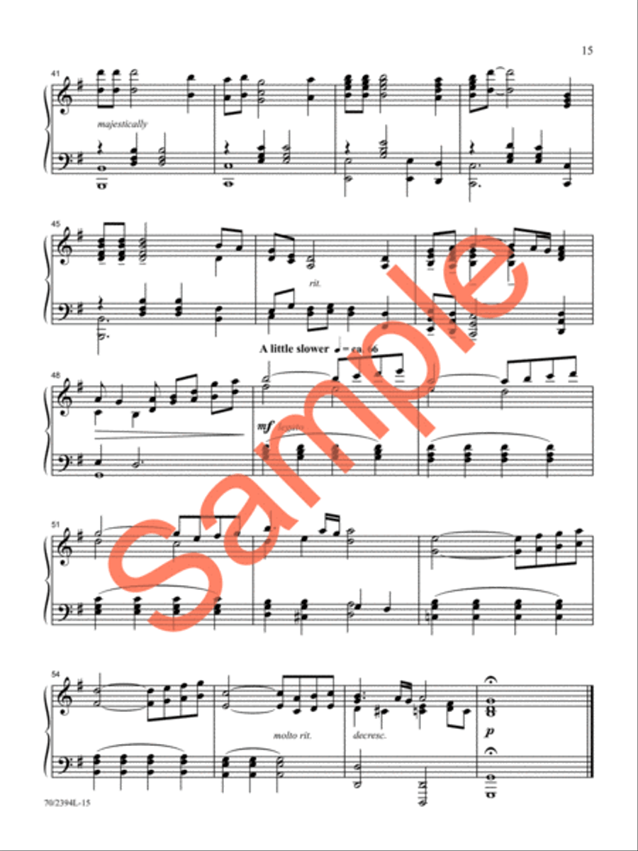 Refreshing Piano Solo scores gallery preview page 13