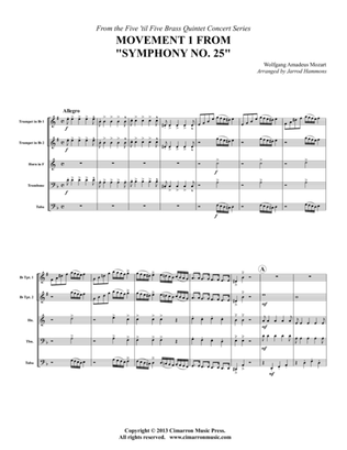 Book cover for Movement 1 from "Symphony No. 25"
