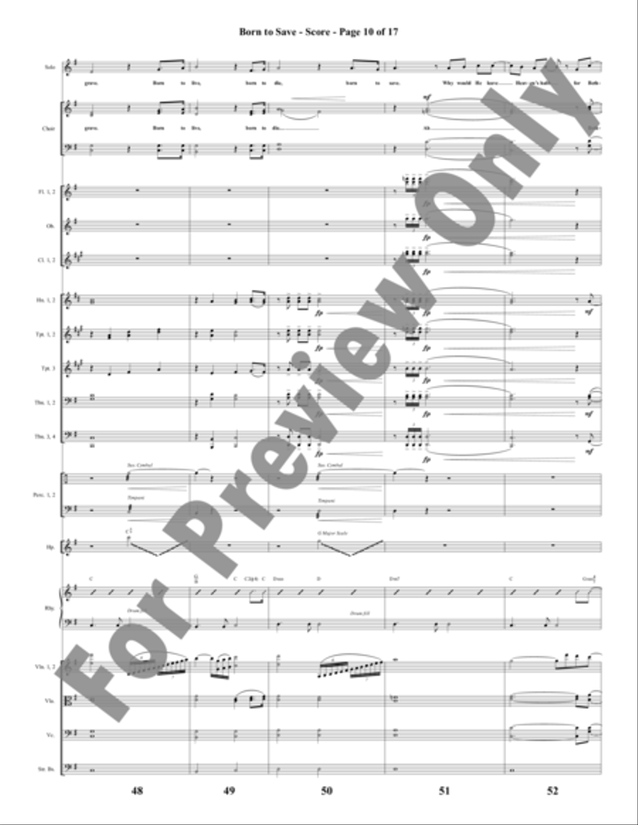 Born to Save - Orchestration Choir scores gallery preview page 11
