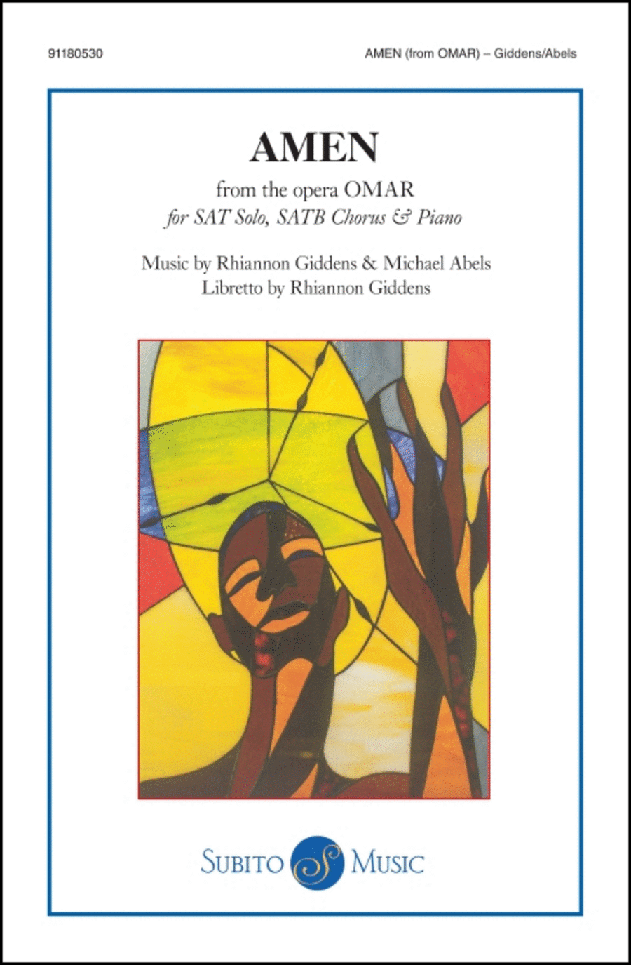 Amen (from the opera OMAR) 4-Part scores gallery preview page 1