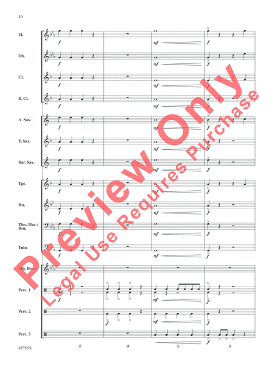 Zombie Dance Concert Band scores gallery preview page 11