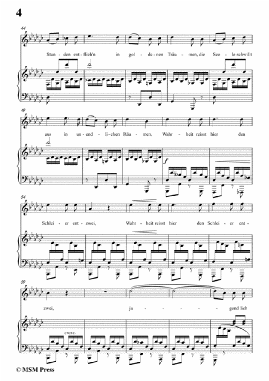 Schubert-Elysium,D.584,in D flat Major,for Voice&Piano Voice scores gallery preview page 6