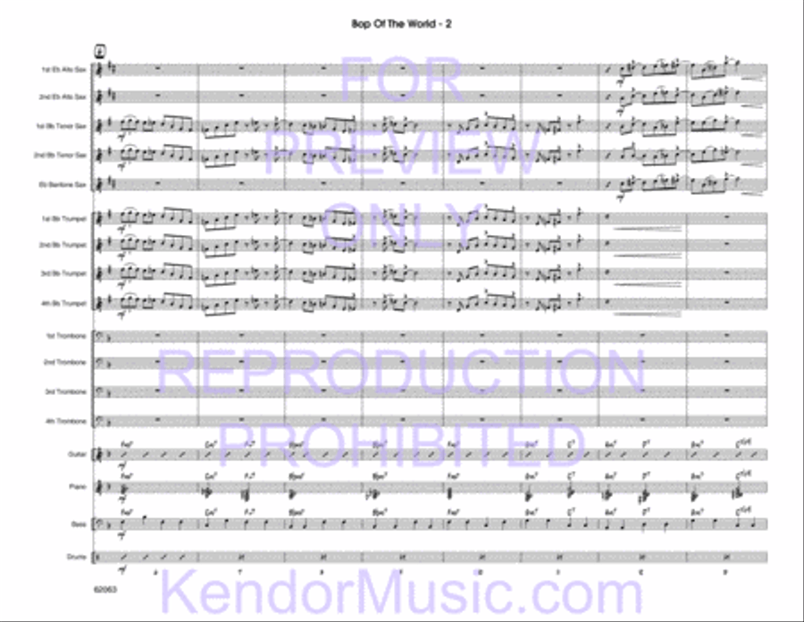 Bop Of The World Bop Of The World Jazz Ensemble scores gallery preview page 4