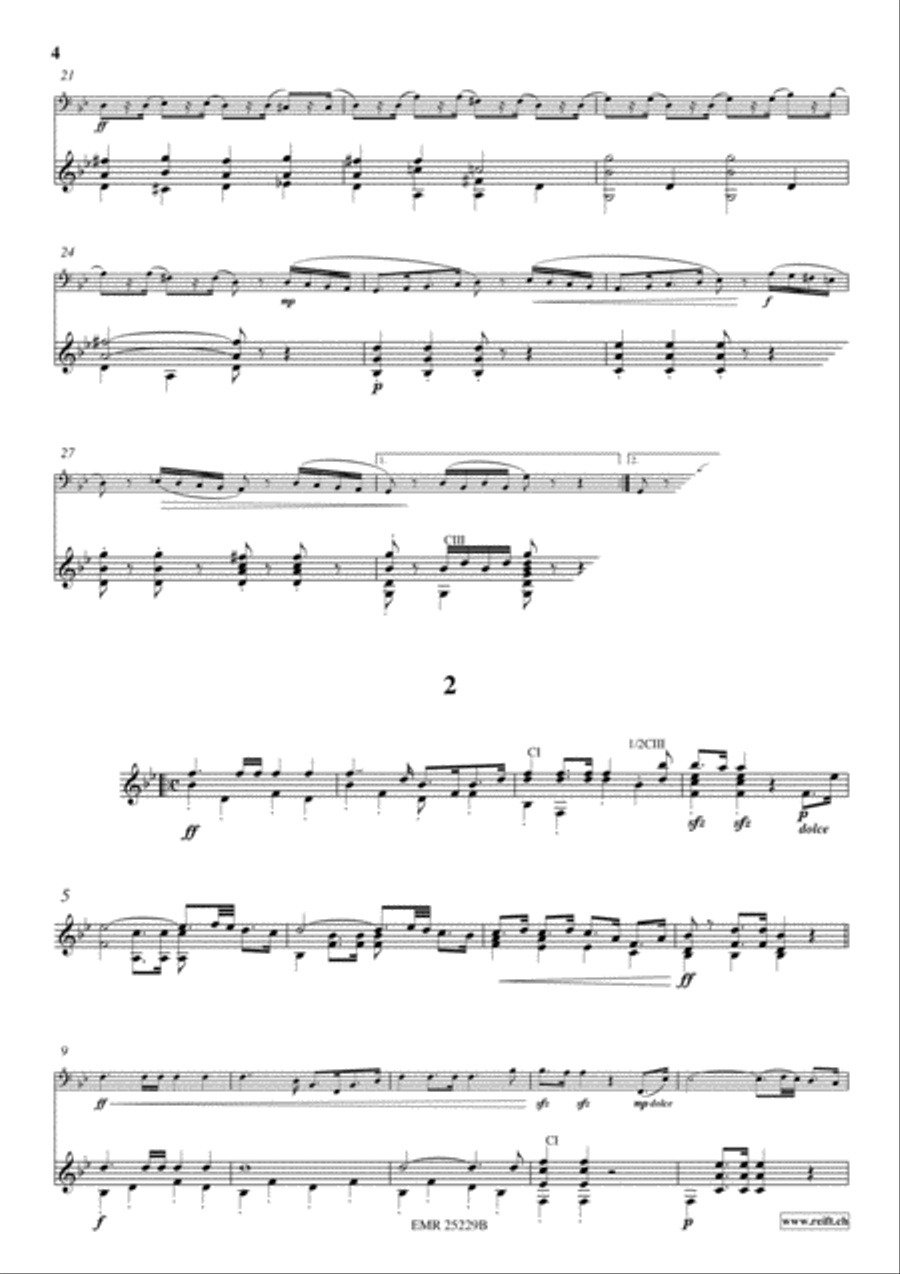 2 Marches Bass Recorder scores gallery preview page 4
