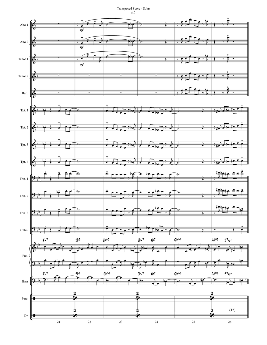 Solar Jazz Ensemble scores gallery preview page 6