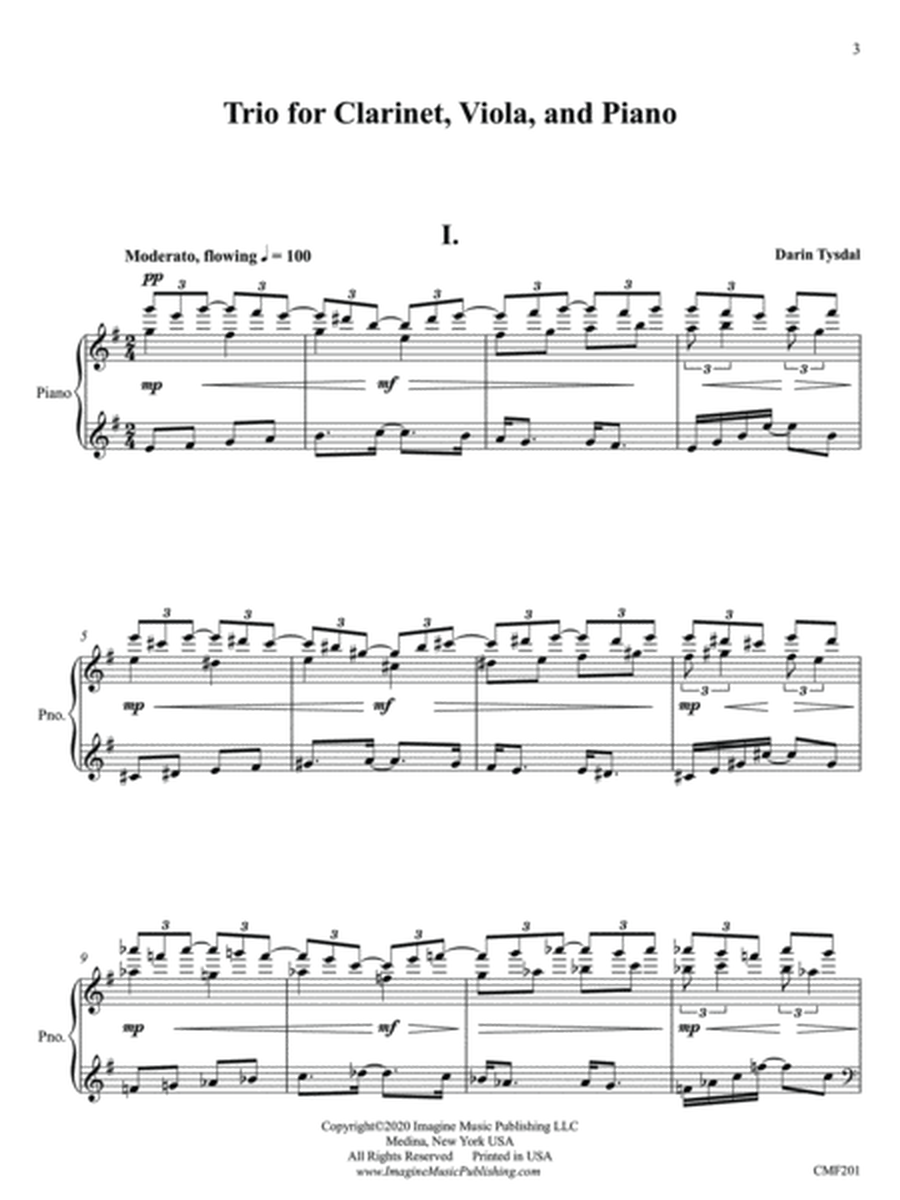 Trio for Clarinet, Viola and Piano image number null