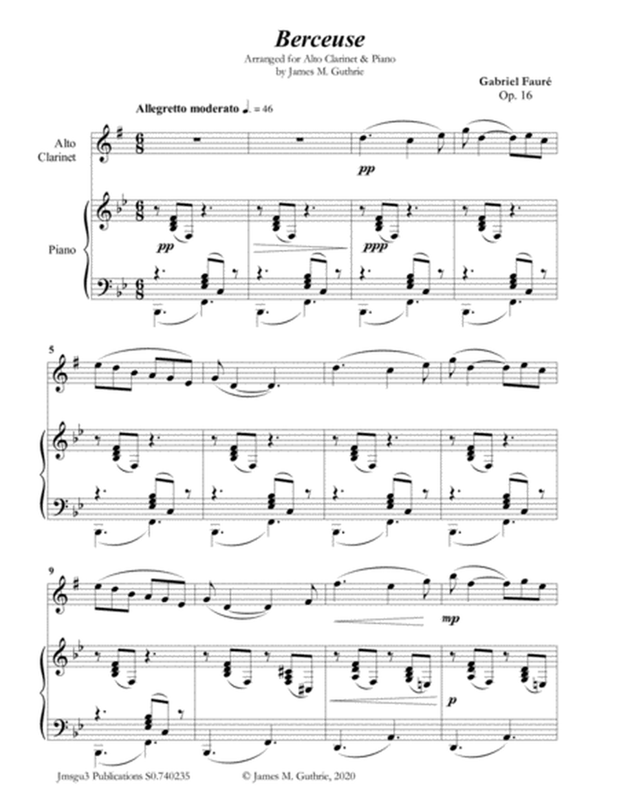 Fauré: Berceuse Op. 16 for Alto Clarinet & Piano image number null