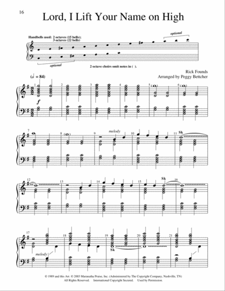 Easy to Ring Praise and Worship 3-Octaves scores gallery preview page 29