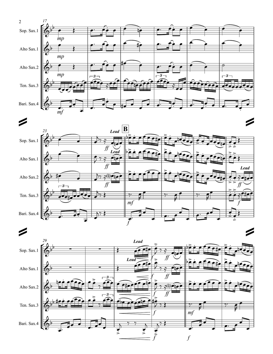 El Choclo (Tango) (for Saxophone Quartet SATB or AATB) Saxophone Quartet scores gallery preview page 3