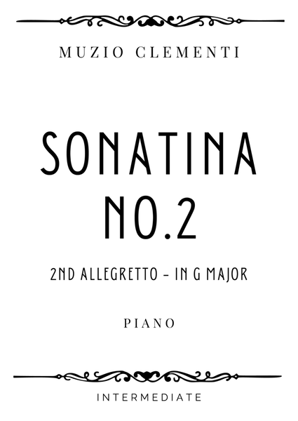 Clementi - 2nd Allegretto from Sonatina No.2 in G Major - Intermediate image number null