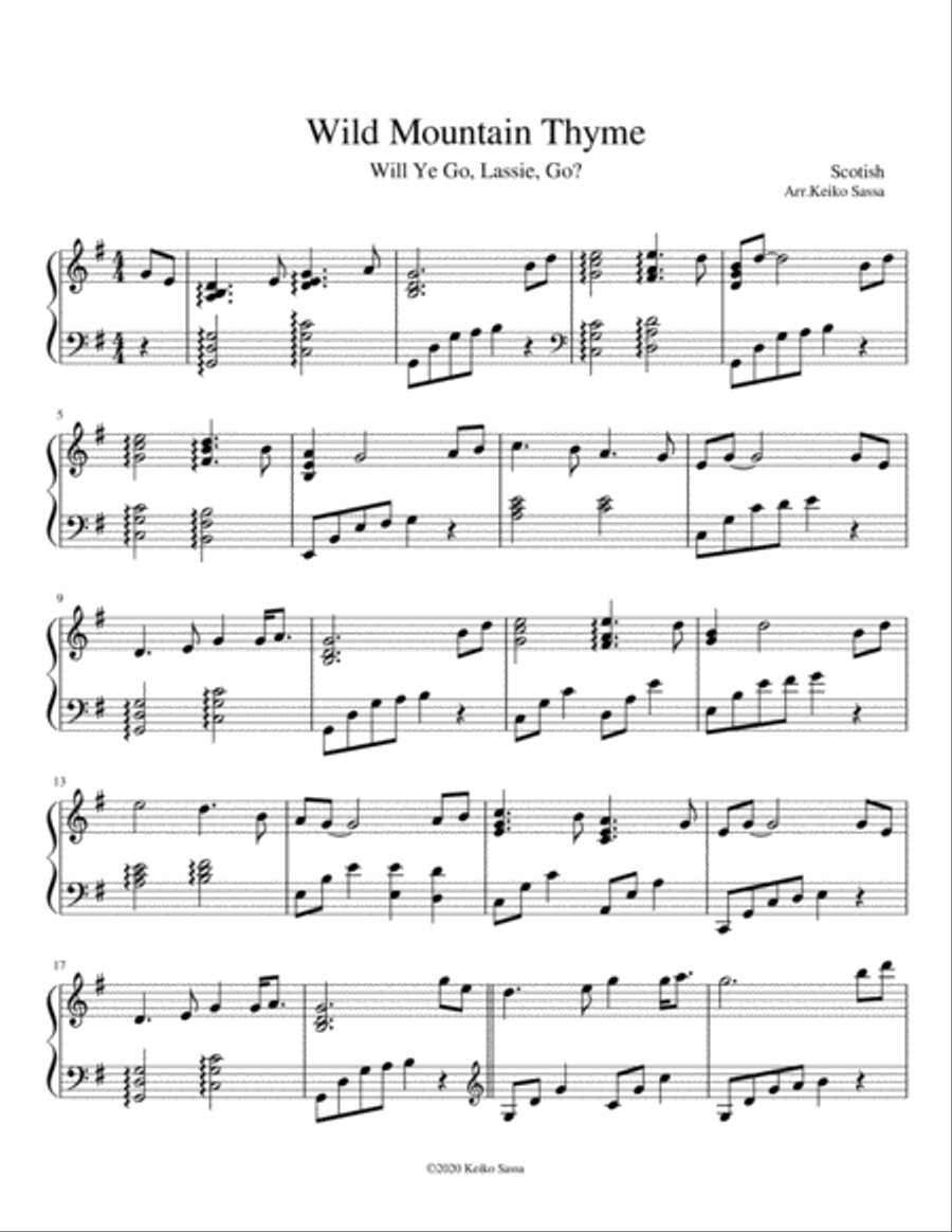 Wild Mountain Thyme Wild Mountain Thyme Celtic Harp scores gallery preview page 2