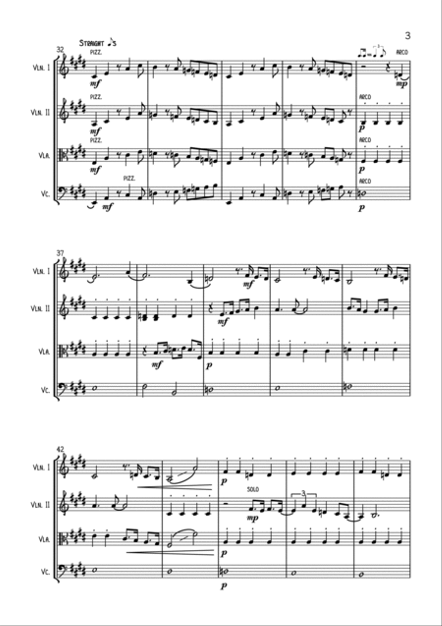 God Only Knows String Quartet scores gallery preview page 3