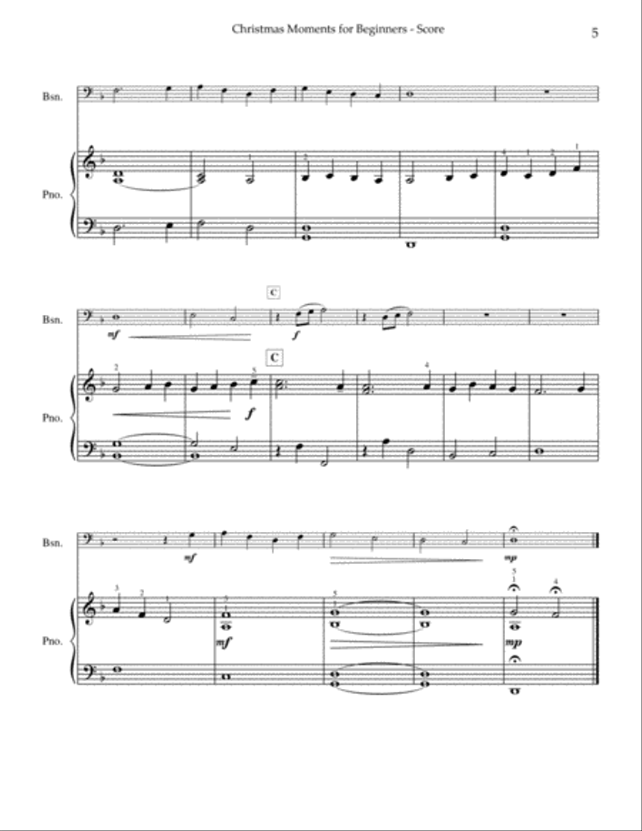 Christmas Moments Bassoon scores gallery preview page 6