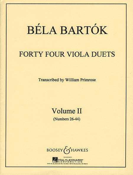 Bela Bartok: 44 Duets 2 Vol. Primrose