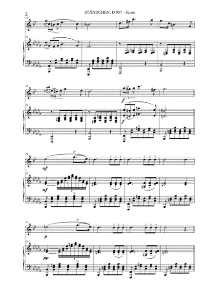 Franz Schubert - Ständchen D 957 for Alto Saxophone & Piano image number null