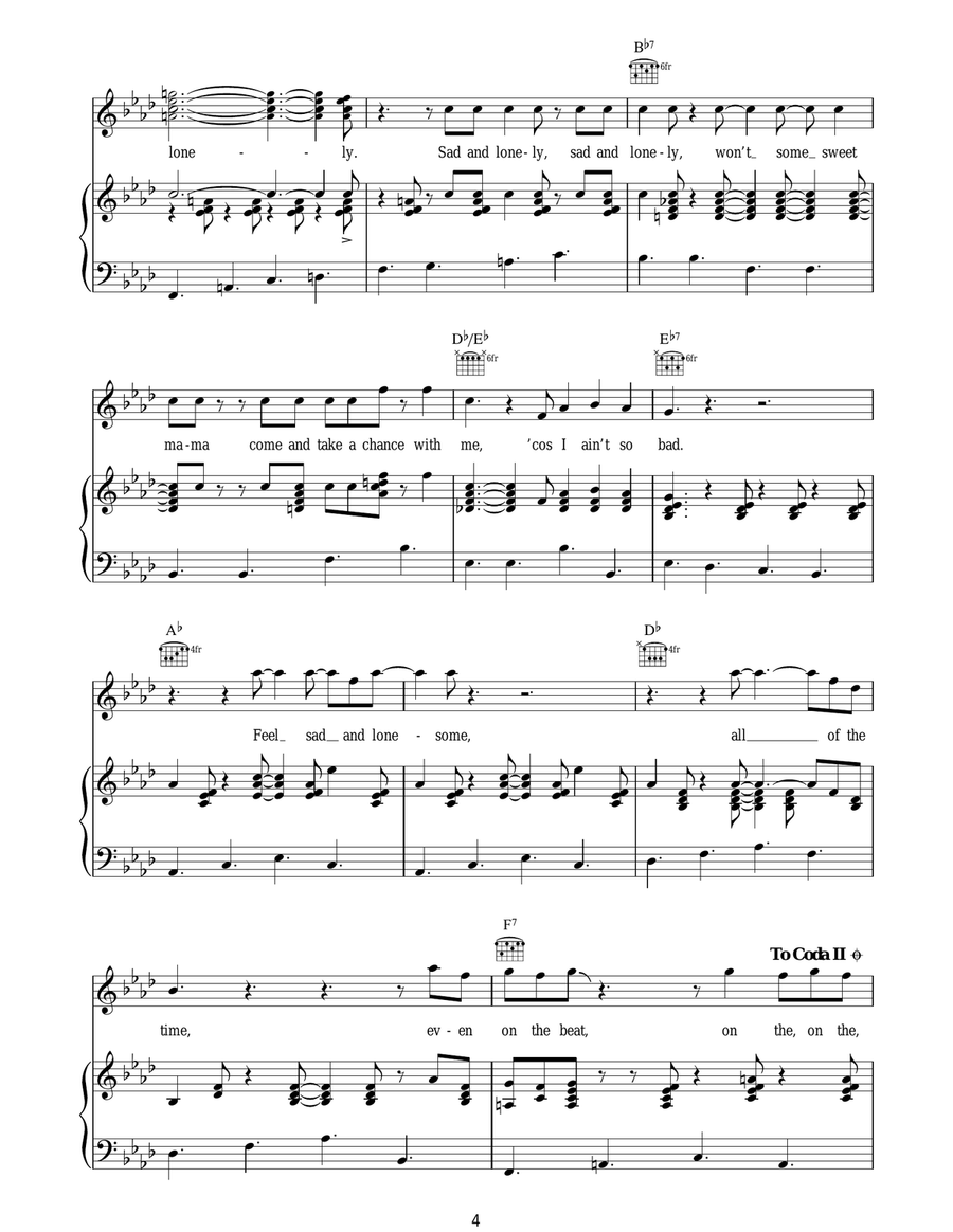 Just A Gigolo / I Ain't Got Nobody Piano, Vocal, Guitar scores gallery preview page 4