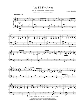 And I'll Fly Away by Anne Trenning (sheet music for piano)